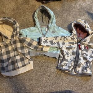Carter's Baby Hoodie - Gray and Blue Stripes